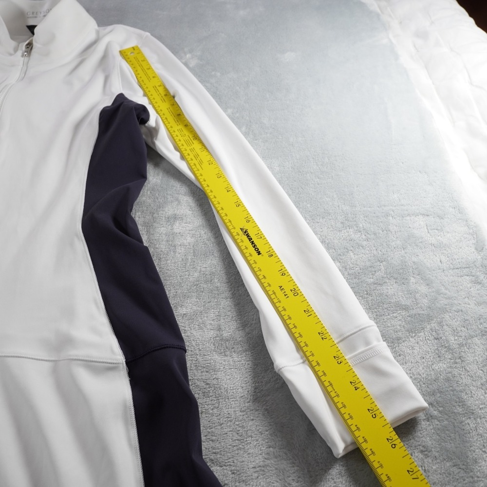 Greyson Hera Golf Dress Womens L White Black Long Sleeve Athleisure 1/4 Zip - Picture 8 of 14